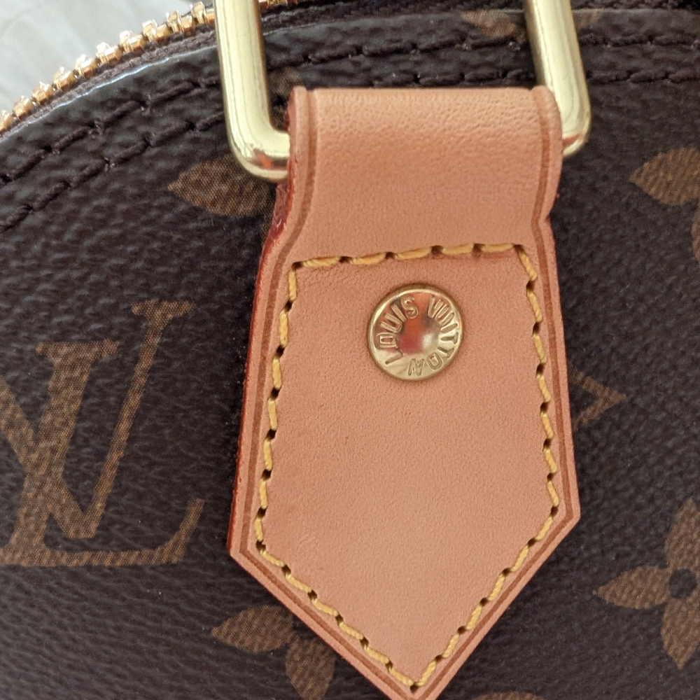 Louis Vuitton Alma BB Coated Monogram Fabric With Leather Accents Purse Hand Bag - Picture 10 of 16